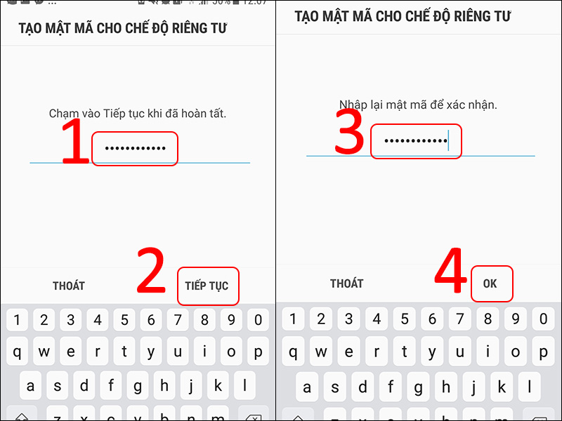 Nhập mật m&atilde;